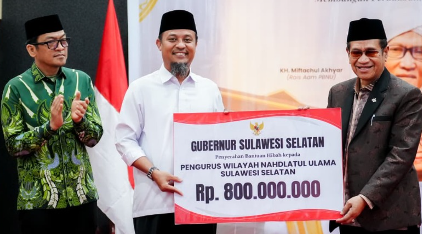 Gubernur Andi Hibah Rp800 Juta ke PWNU Sulsel