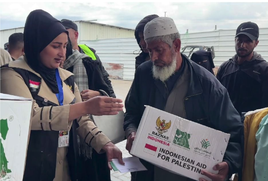 Warga Gaza Terima 15.000 Paket Sembako BAZNAS 